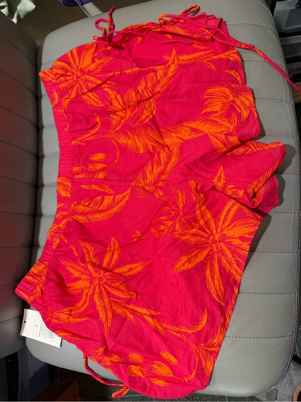 a new day Hot Pink & Orange Tropical Print Bermuda Shorts